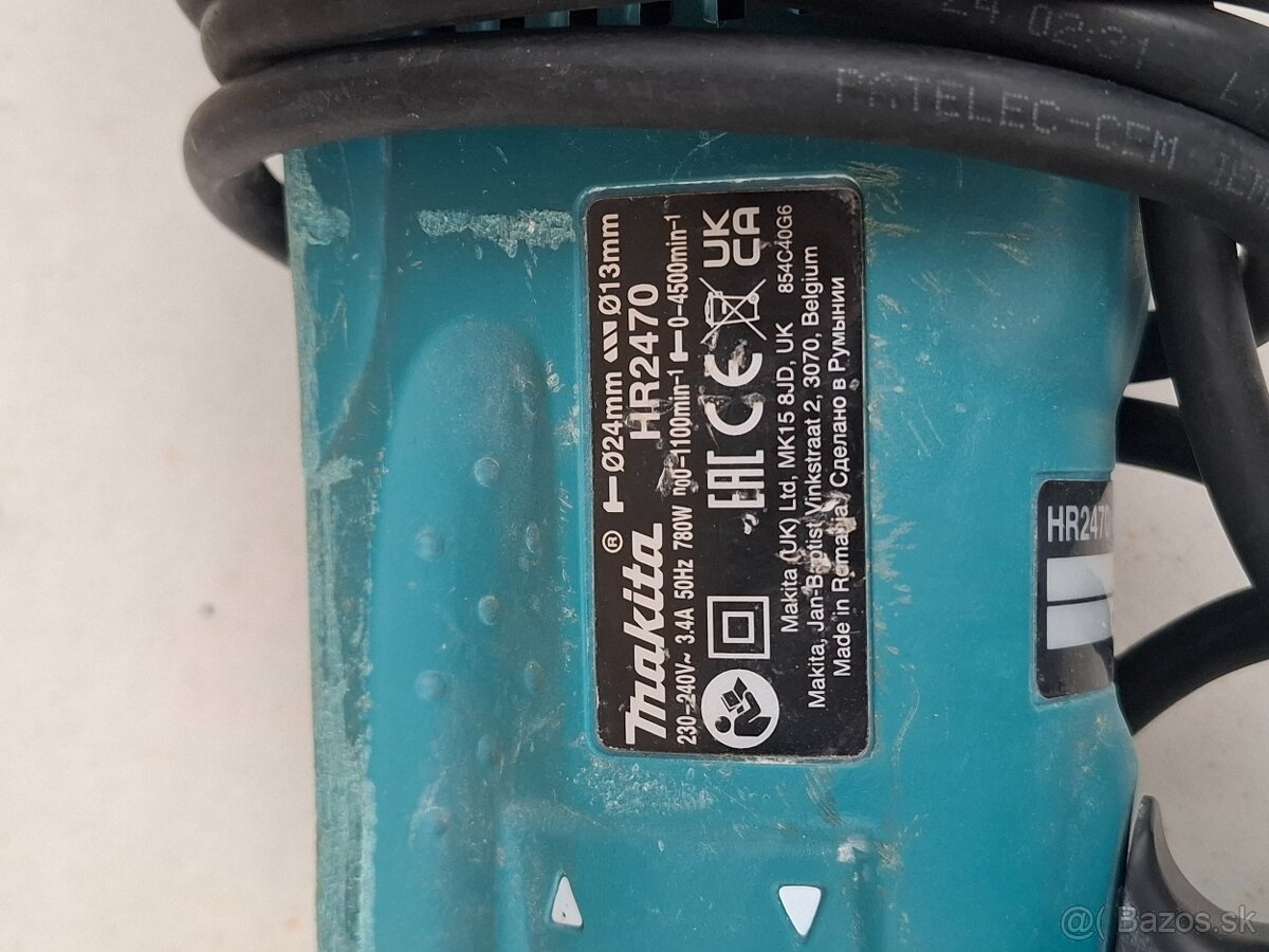 Vŕtacie kladivo, príklepová vŕtačka sds plus makita hr2470 - 3