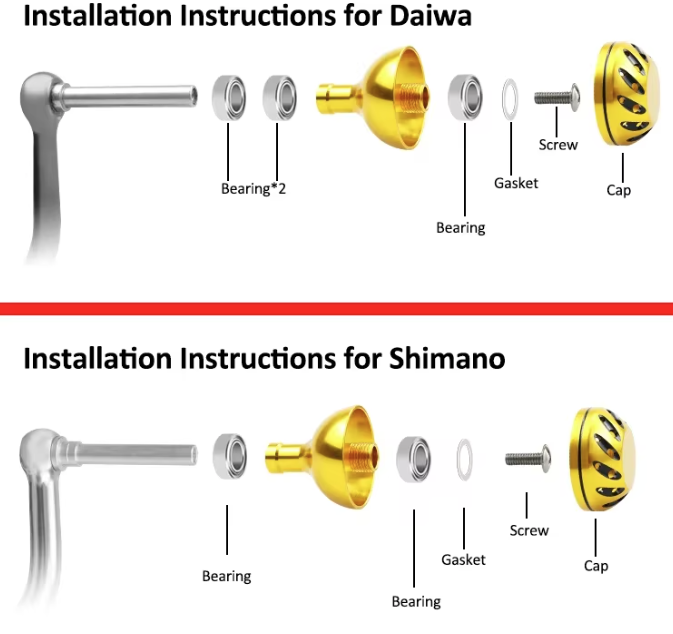 Knoby 38mm Daiwa/shimano - 3