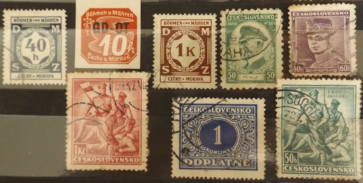 známky - Slov. štát, Protektorát, Hradčany, Masaryk a iné - 3