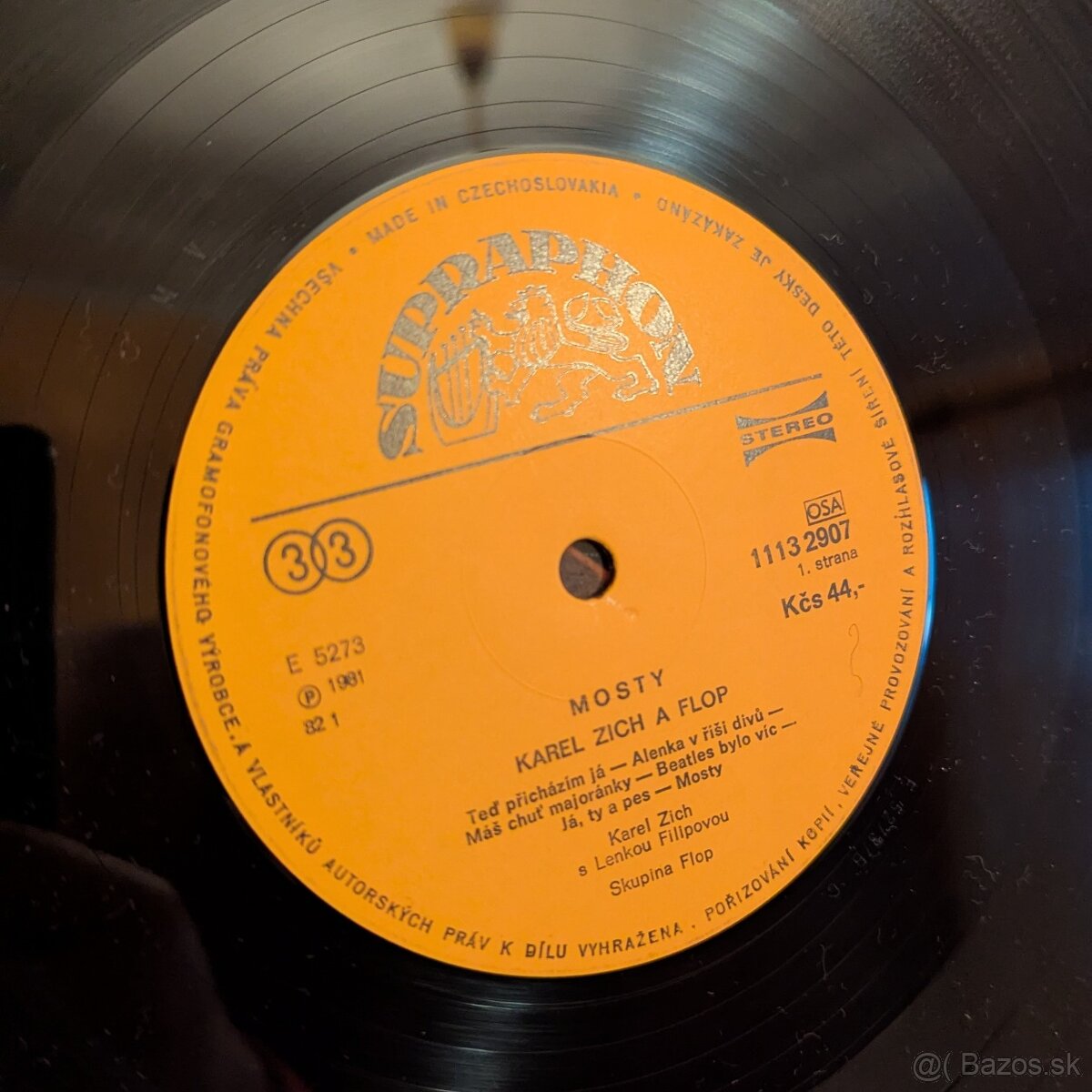 Karel Zich Mosty LP 1981 Supraphon VG+ - 3
