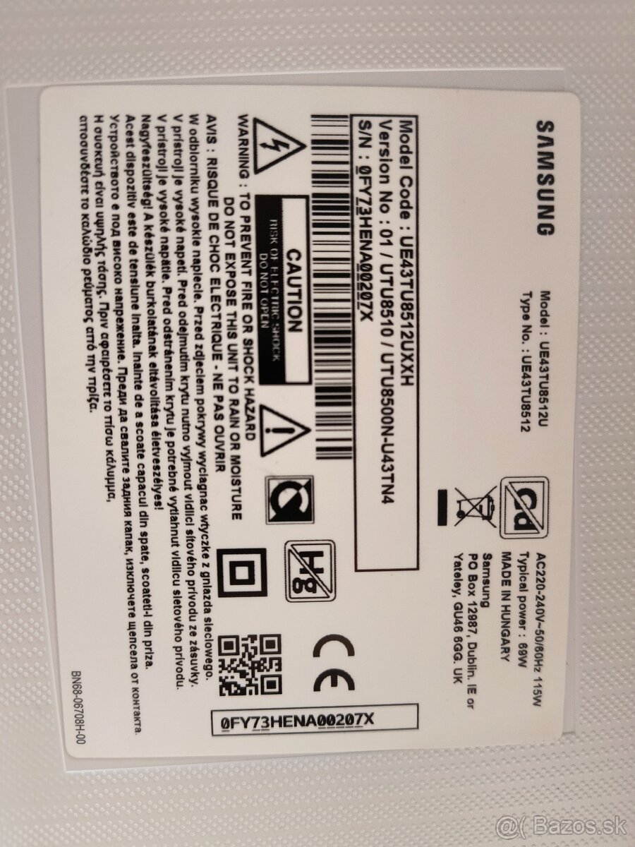 SAMSUNG UE43TU8512U - 3