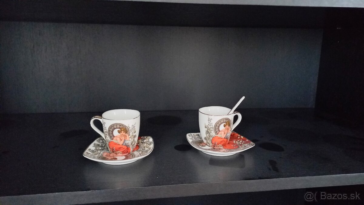 Čínska čajová súprava, šálky Mucha collection - 3