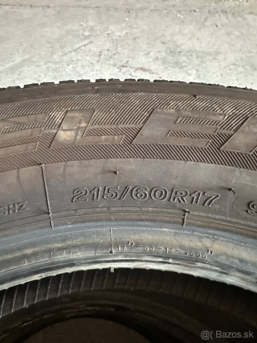 215/60 R17 BRIDGESTONE letné - 3