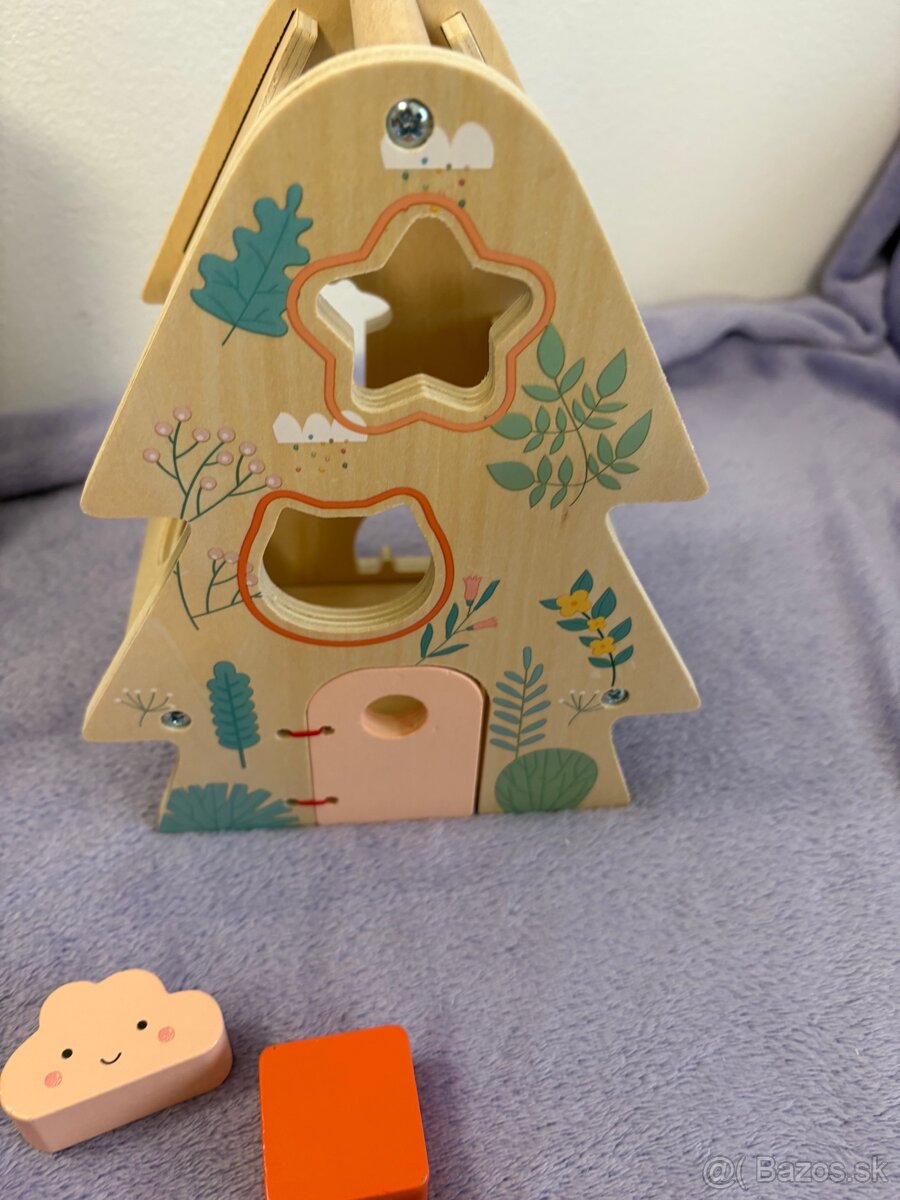 Montessor skladacka vzdelávacia drevená hracka - 3