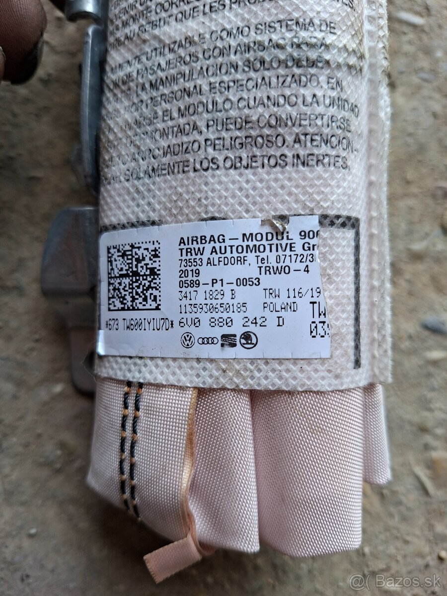 Bočné airbagy, sedačkove Škoda fabia 3 - 3