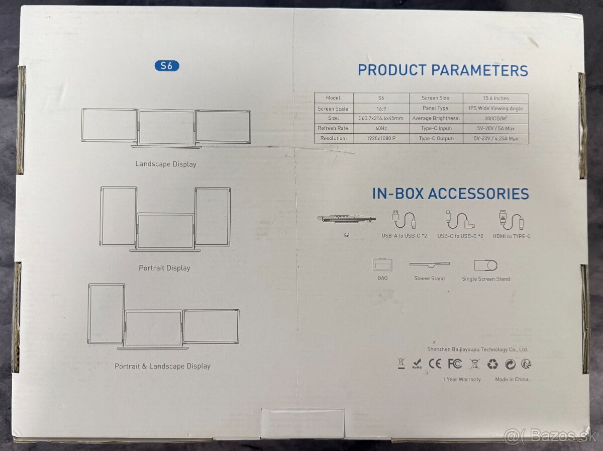 NGTeco 15.6" FHD Triple Screen Laptop Extender – Plug&Play - 3