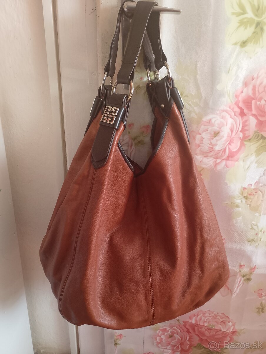 Hnedá kožená kabelka - 3