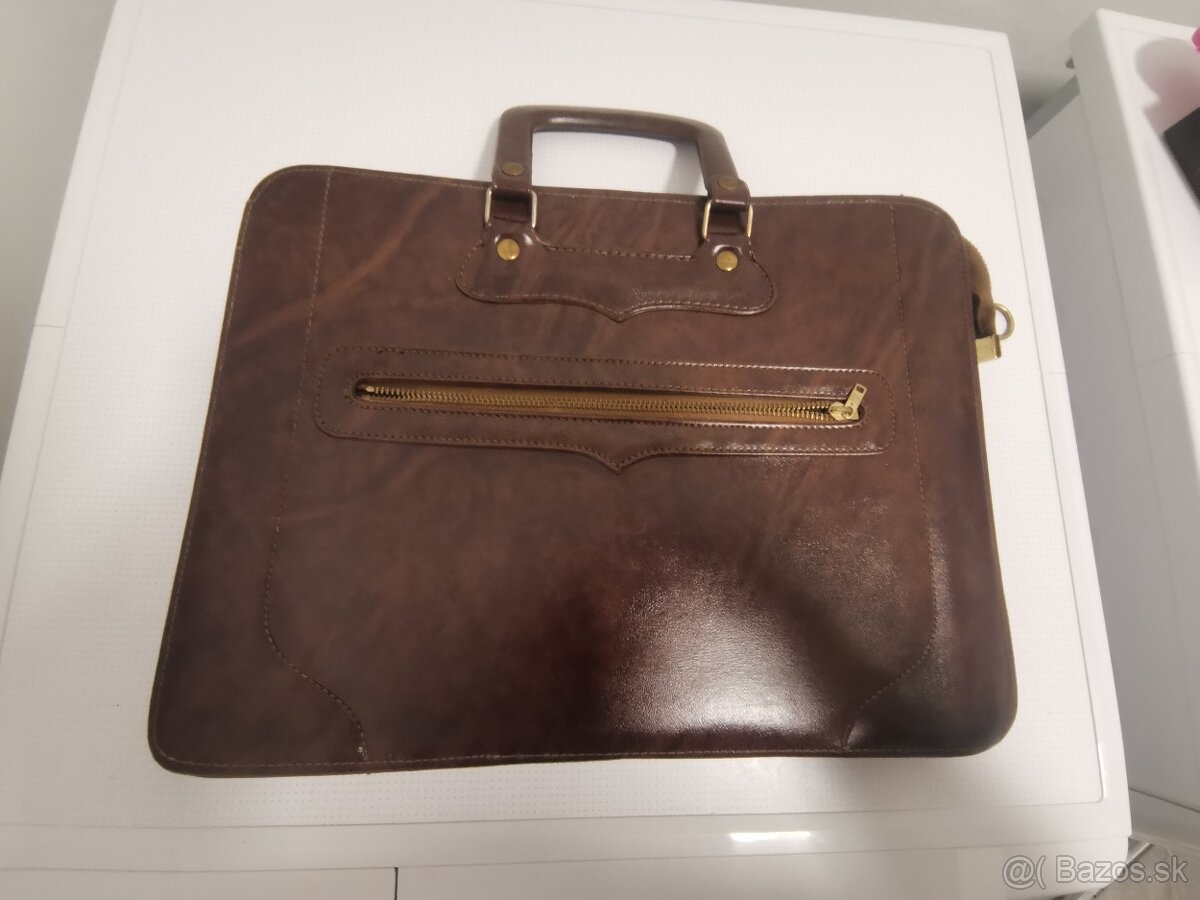 Pánska retro kožena taška - 3