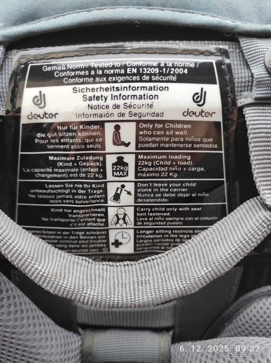 Detský nosič - Deuter KidComfort III - 3