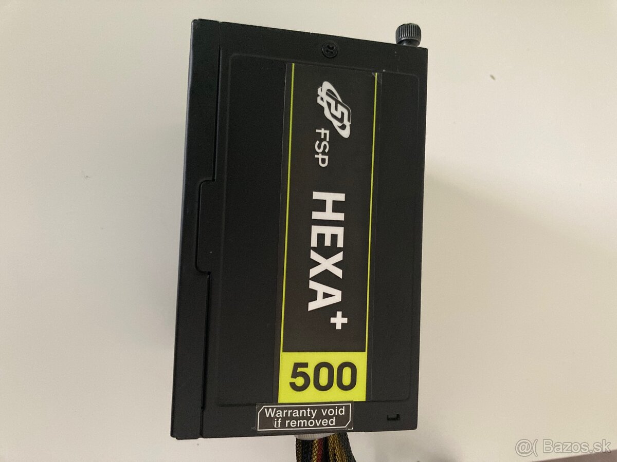 PC zdroj FSP HEXA+ 500W – 80 Plus, ATX, tichý, plne funkčný - 3