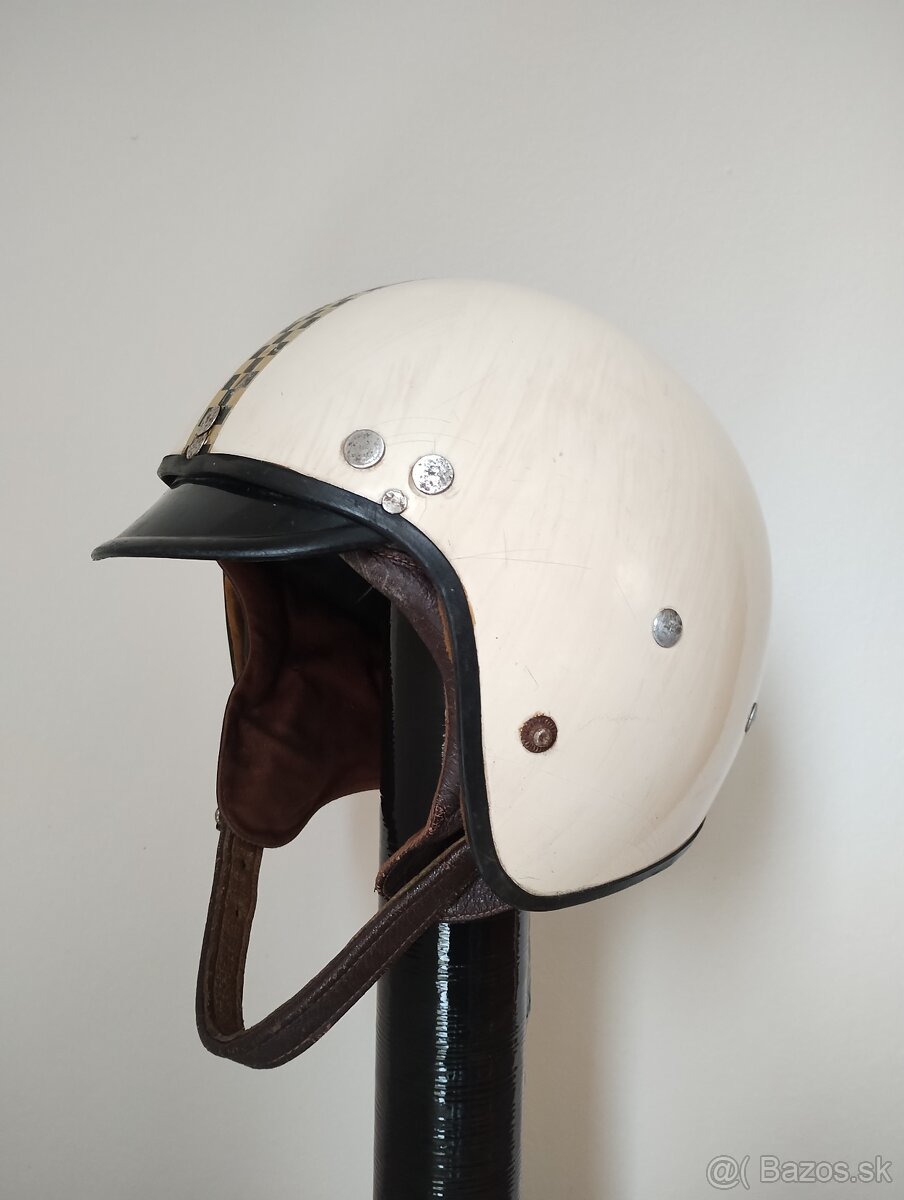 Predám retro helmu na starý motocykel Jawa ČZ veľkosť 58cm - 3