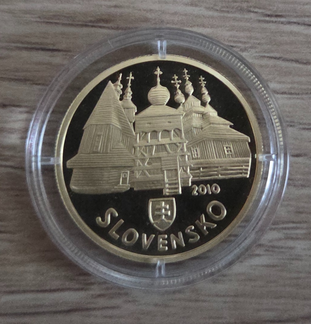 Zlatá zberateľská minca 100 € Drevene Chramy 2010 - 3