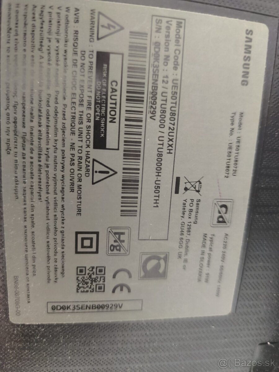 Samsung UE50TU8072UXXH - 3