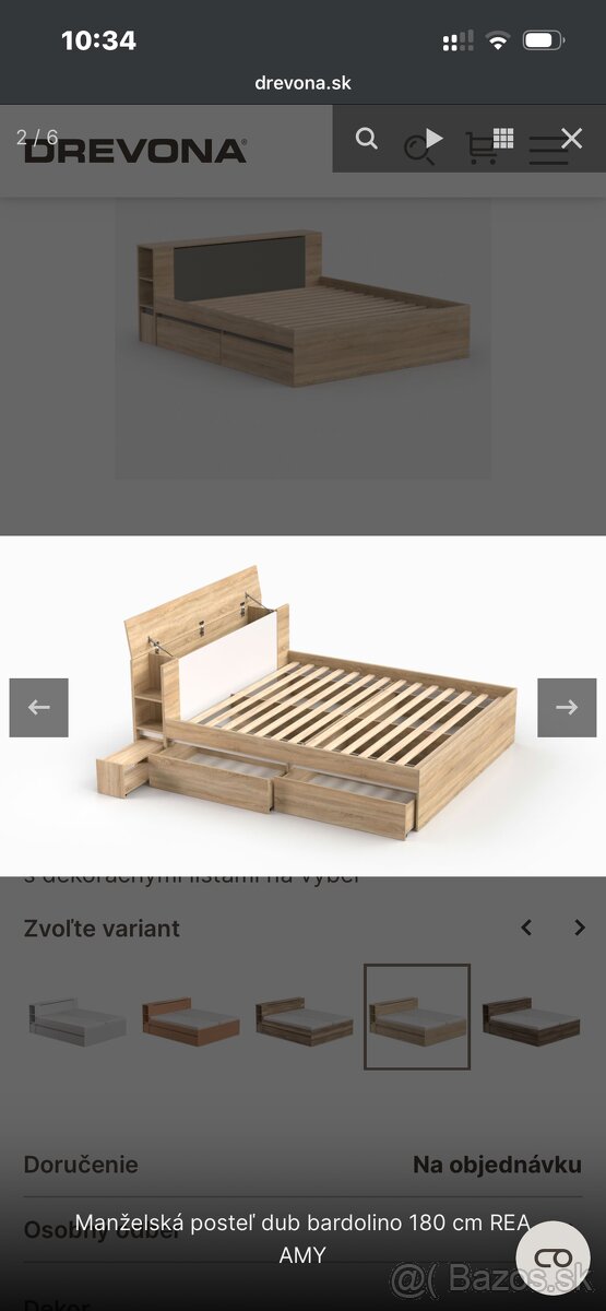 Manželská posteľ Drevona - 3