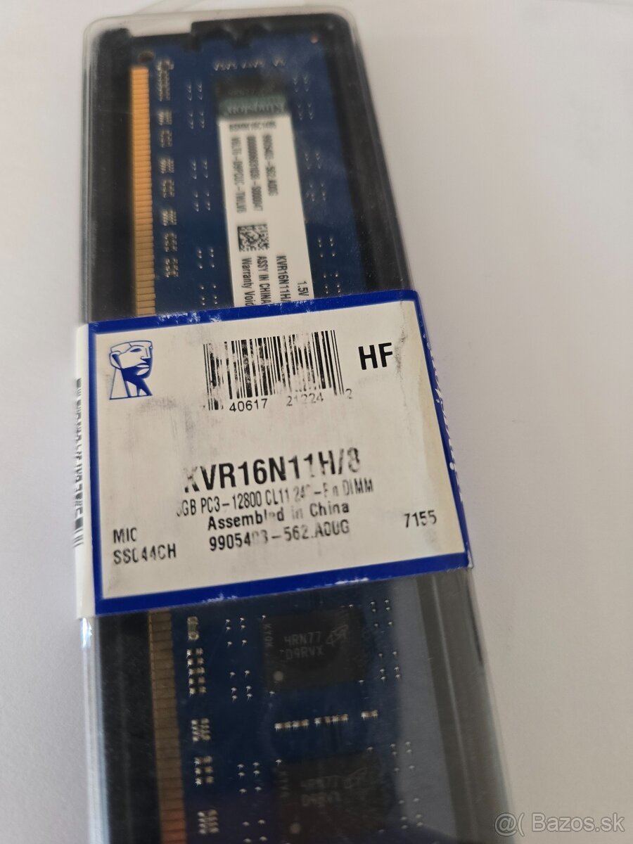 Kingston 8GB DDR3 - 1600MHz - NOVÁ - 3