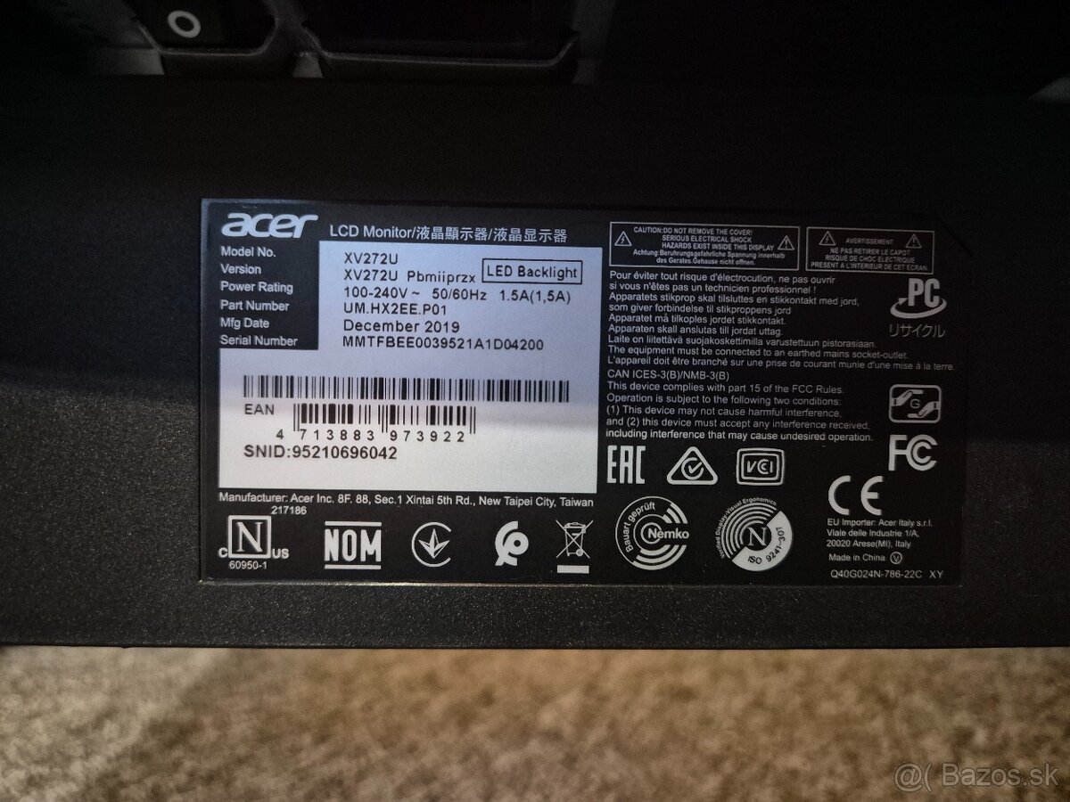 27" LCD IPS Acer Nitro XV272UPbmiiprzx - 3