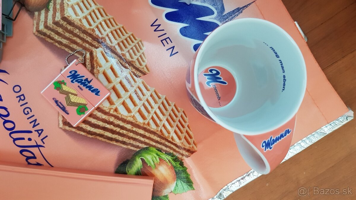 Reklamný porcelánový hrnček Manner - 3