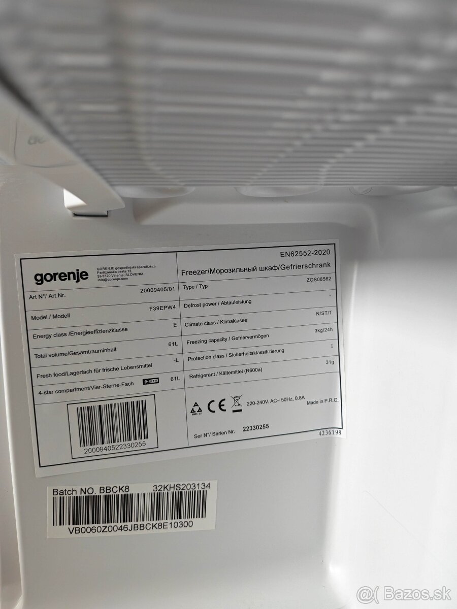 Predám mrazničku gorenje 61 l - 3