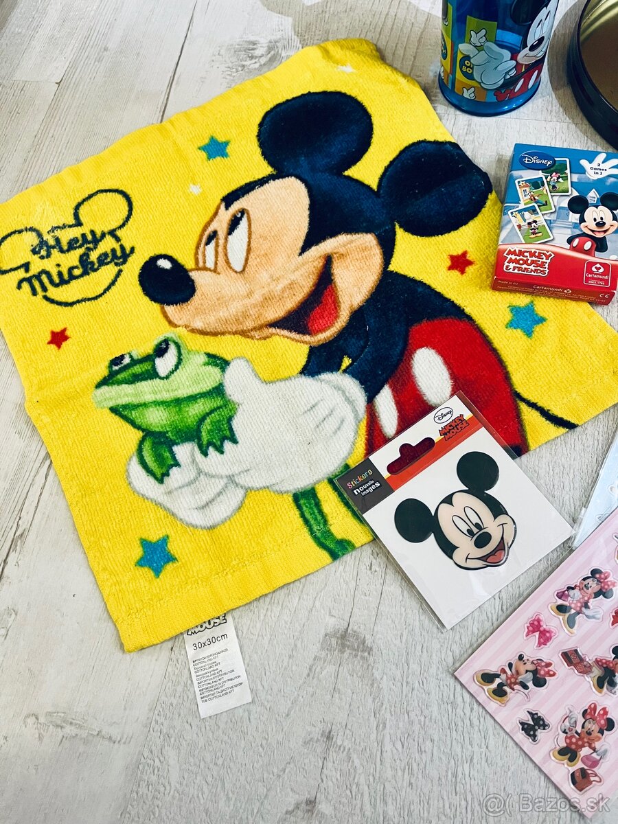 Mickey fľaška so slamkou + uteráčik a nálepky - 3