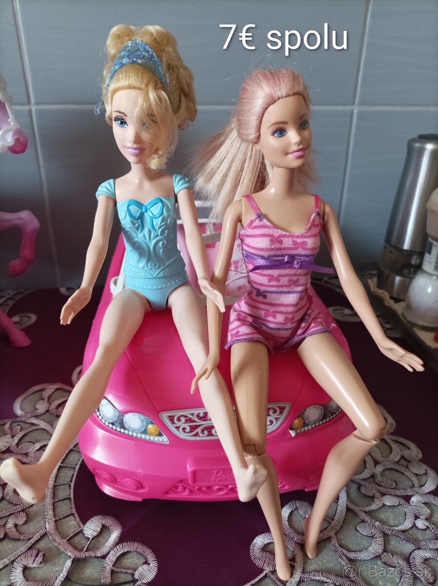 Bábiky, auto, vanička, koníky - 3