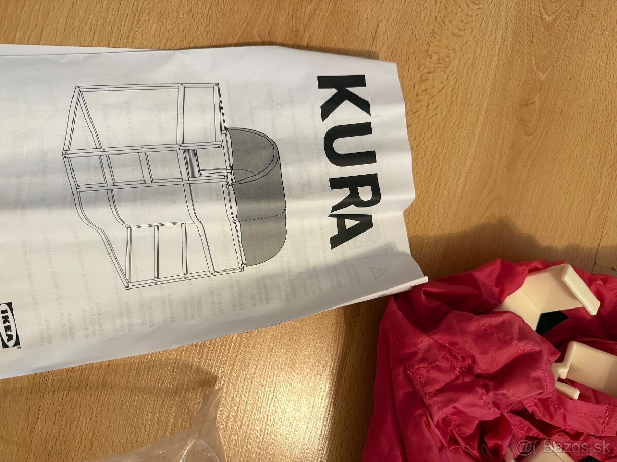 Ruzovy baldachyn na postel KURA/ IKEA - 3