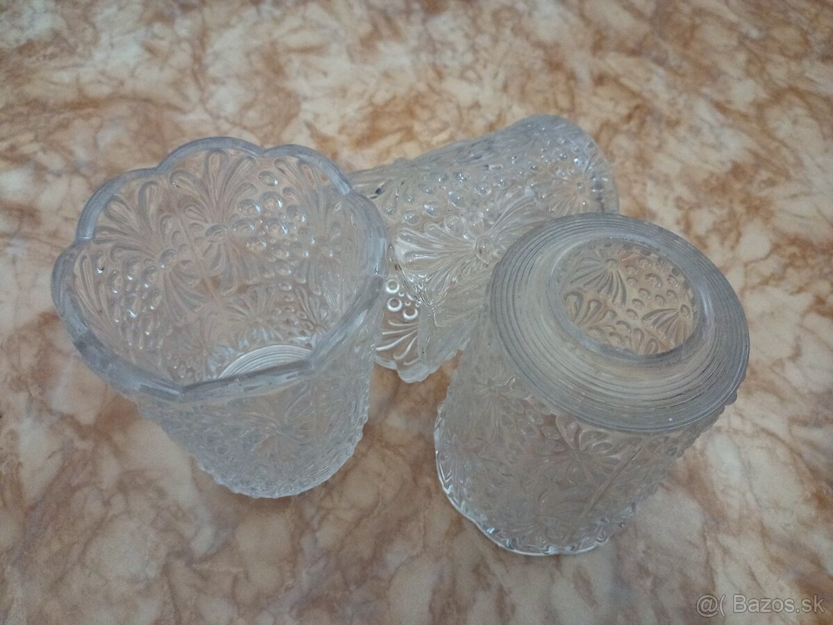 Staré retro sklenené tienidlá - 3