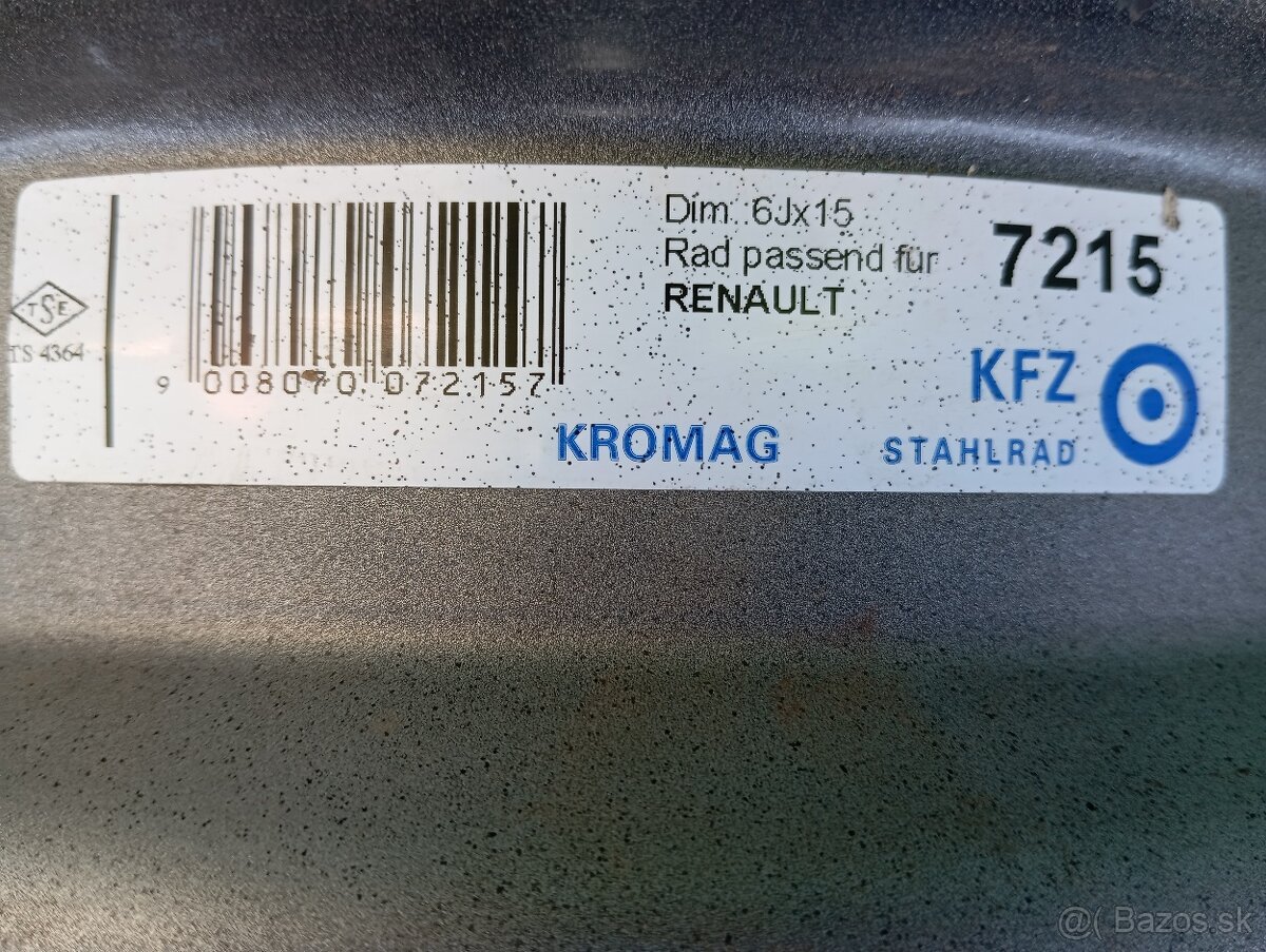 5x108 r15 plechové disky - 3