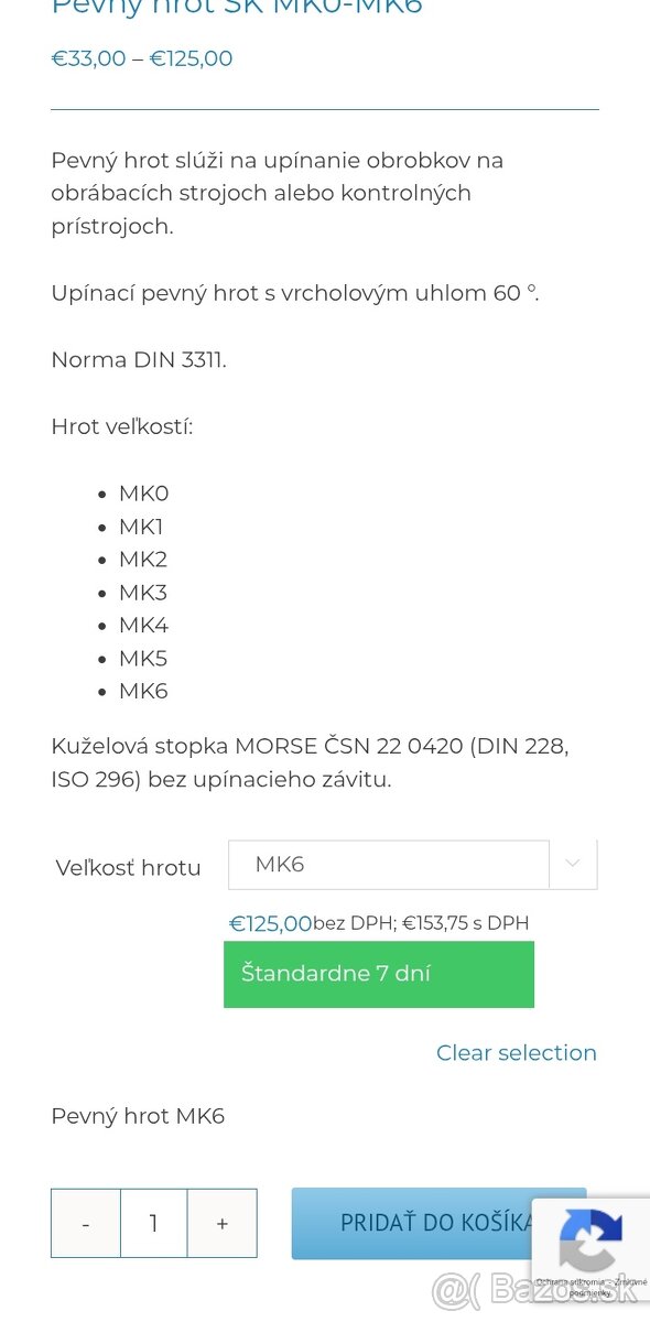 Redukčné púzdro morse 6 - 3