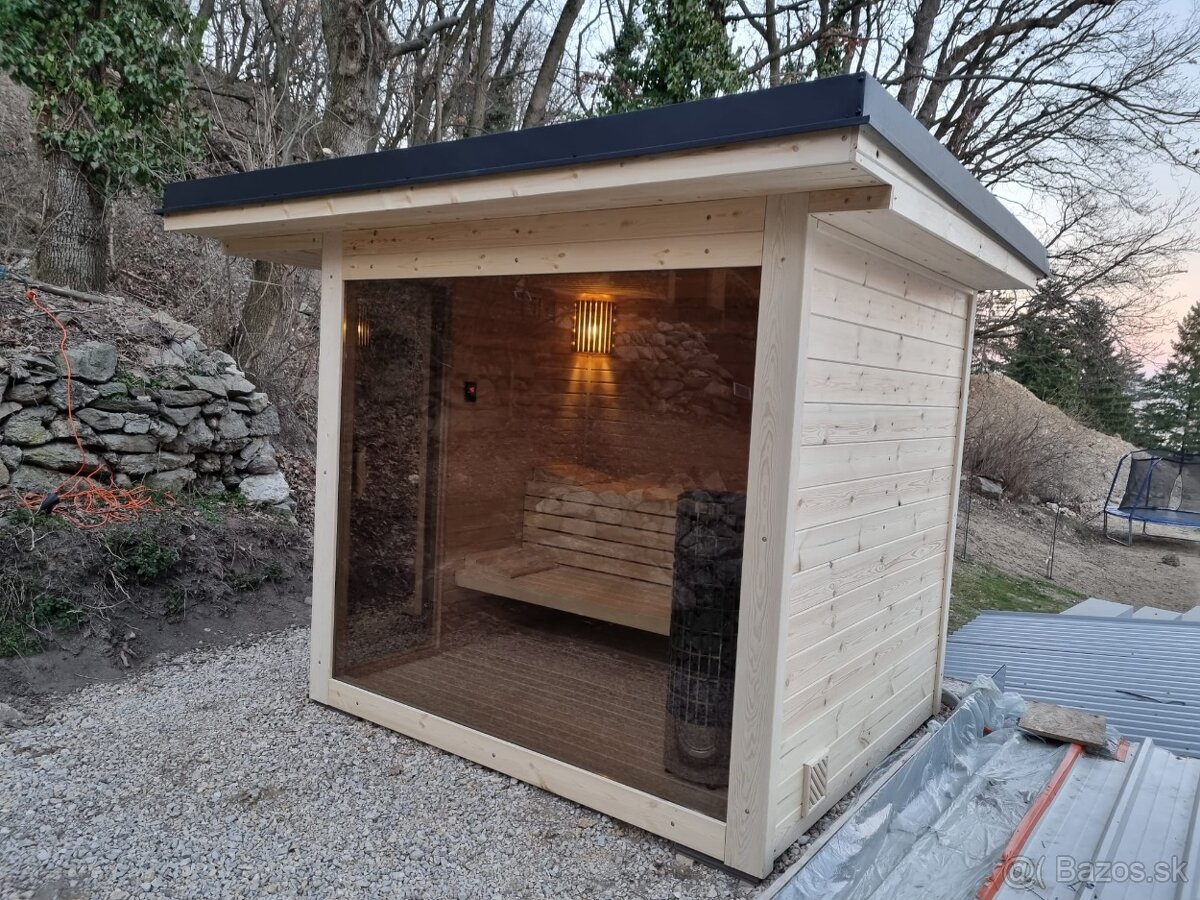 Exteriérová fínska sauna DARK - 3