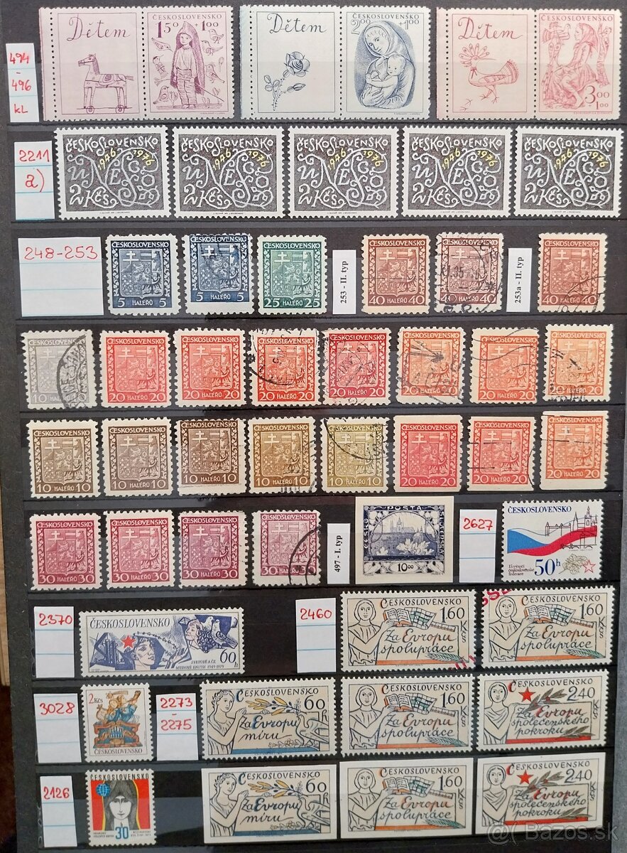 Známky ČESKOSLOVENSKO – 1 - 3