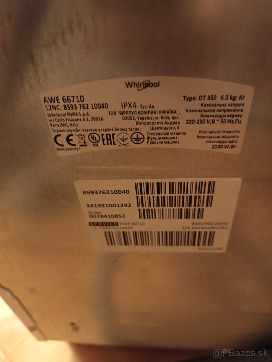 Whirlpool práčka - 3