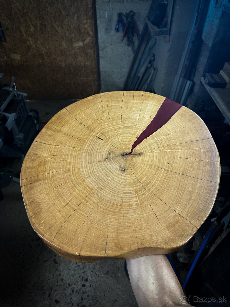 Javorový stôl s epoxidom - 3