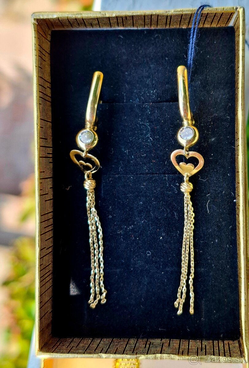 Zlate nausnice retiazkove - 3