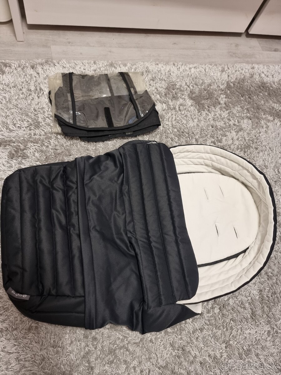 Cybex Lite Cot Platinum black textilná vanička do kočíka - 3