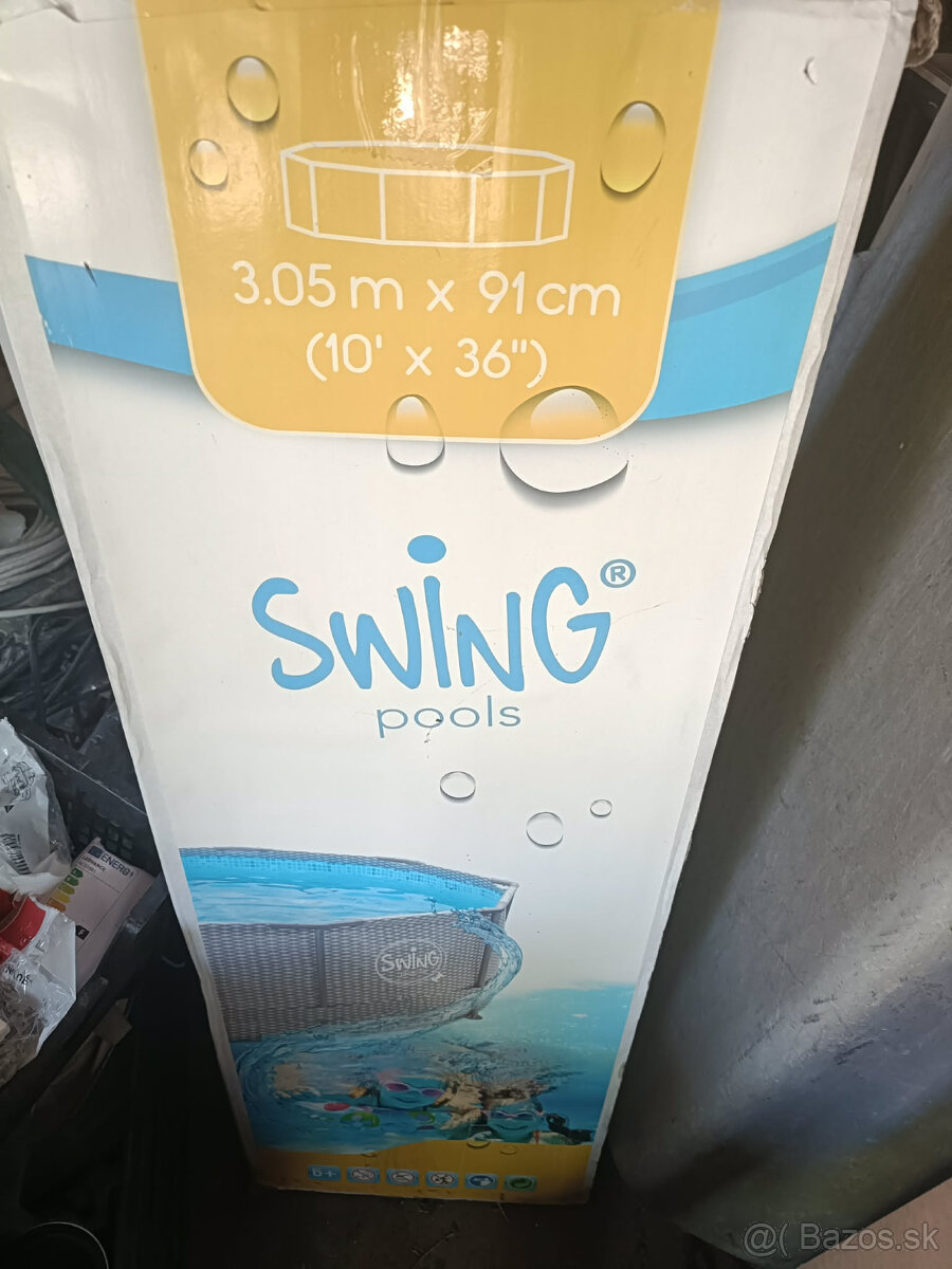 Predám bazén Swing 3,05x91cm s príslušenstvom - 3