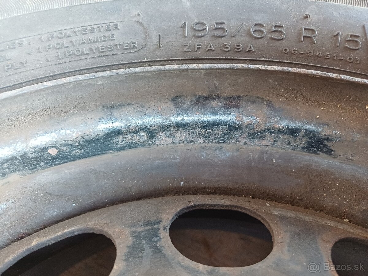 Disky R15, 4x108 letné pneumatiky 195/65 R15 - 3