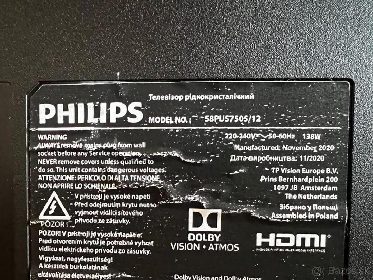 UK UltraHD Smart TV Philips 58PUS7505/12 - 3