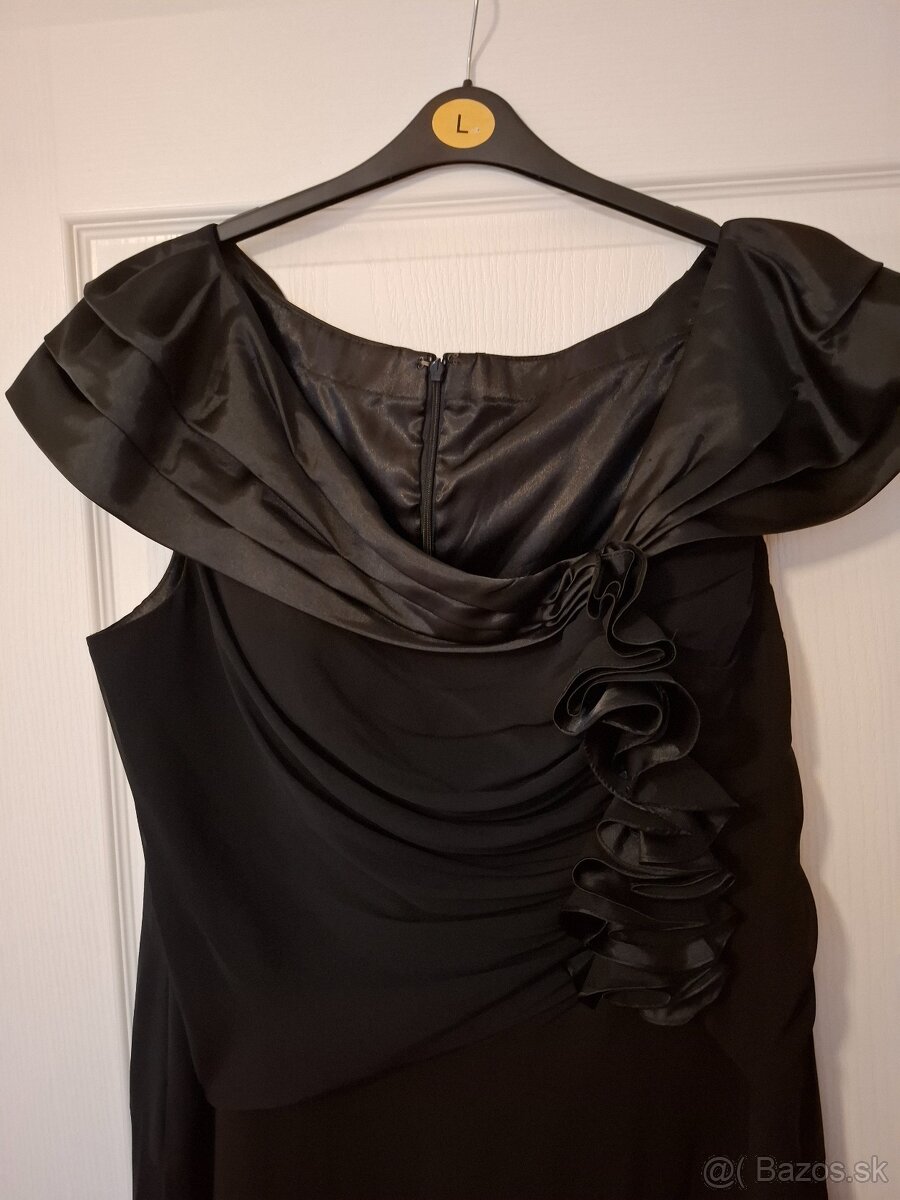 Šaty spoločenské čierne 50 - 52 - 3