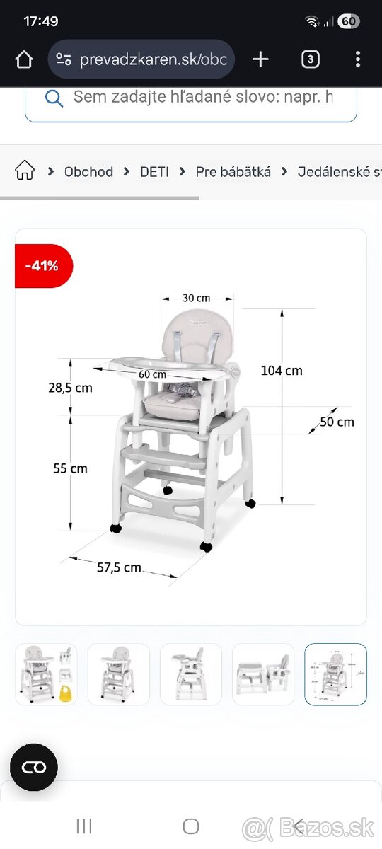Jedalenska stolicka - 3