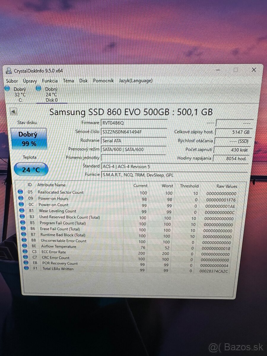 Samsung 860EVO 500GB 2,5” ssd - 3