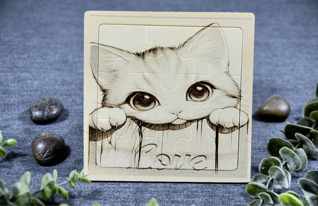 Detské drevené puzzle – roztomilé zvieratká - 3