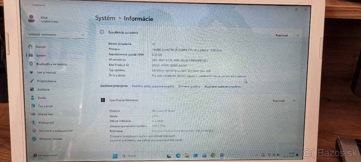 15.6" Toshiba Satellite PRO C855 i3-2328m/SSD/8GB RAM - 3