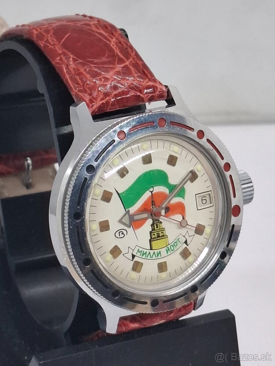 Predám funkčné náramkové automatické hodiny VOSTOK 40mm 75 € - 3