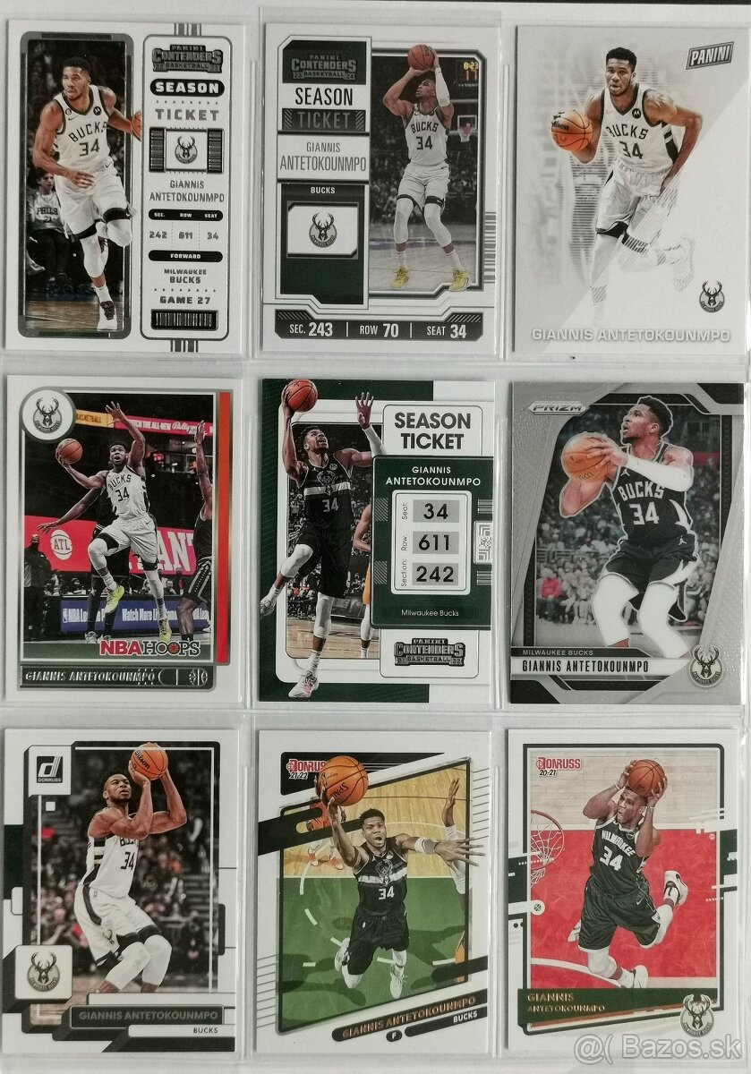 Kartičky NBA - Giannis Antetokounmpo (27 kariet) - 3