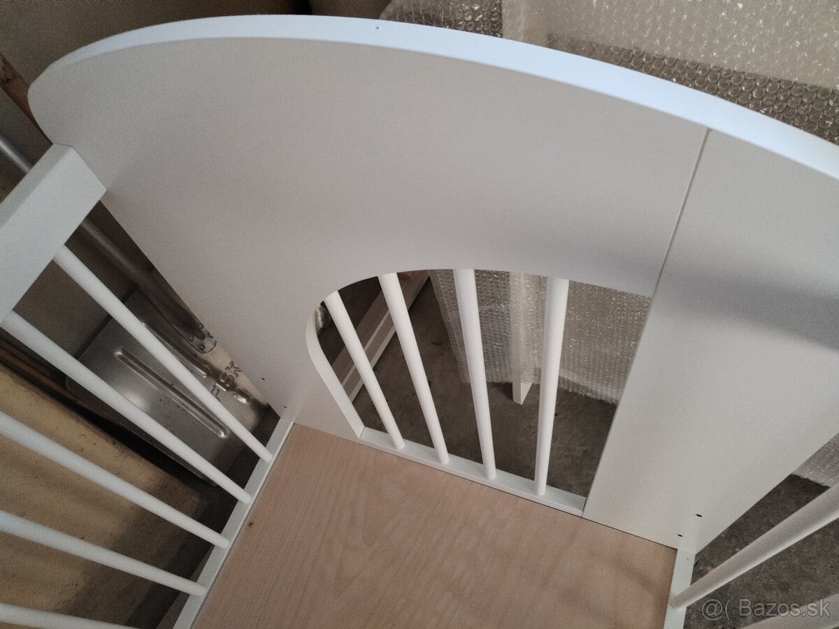 Detská postieľka 120x 60 biela drevená - 3