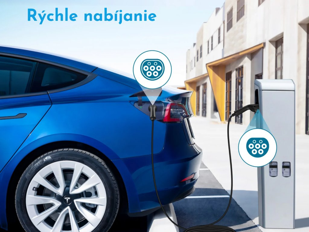 Kvalitný nabíjací kábel pre elektromobil a PHEV 11 kW záruka - 3