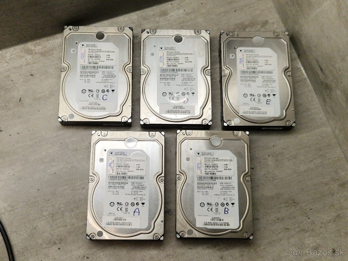 Kompletný set diskov SAS 5 x 4TB plus Dell H310 RAID karta - 3