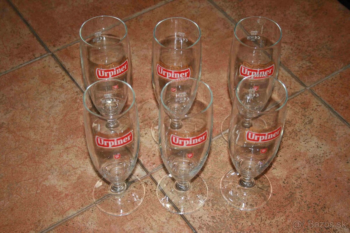 Pivny pohar na stopke Urpiner, ciachovany, 300 ml - 3