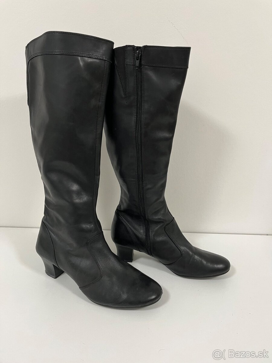 👢 Elegantné Vysoké Kožené Čižmy CLARKS MENDIP - Veľkosť 41 - 3