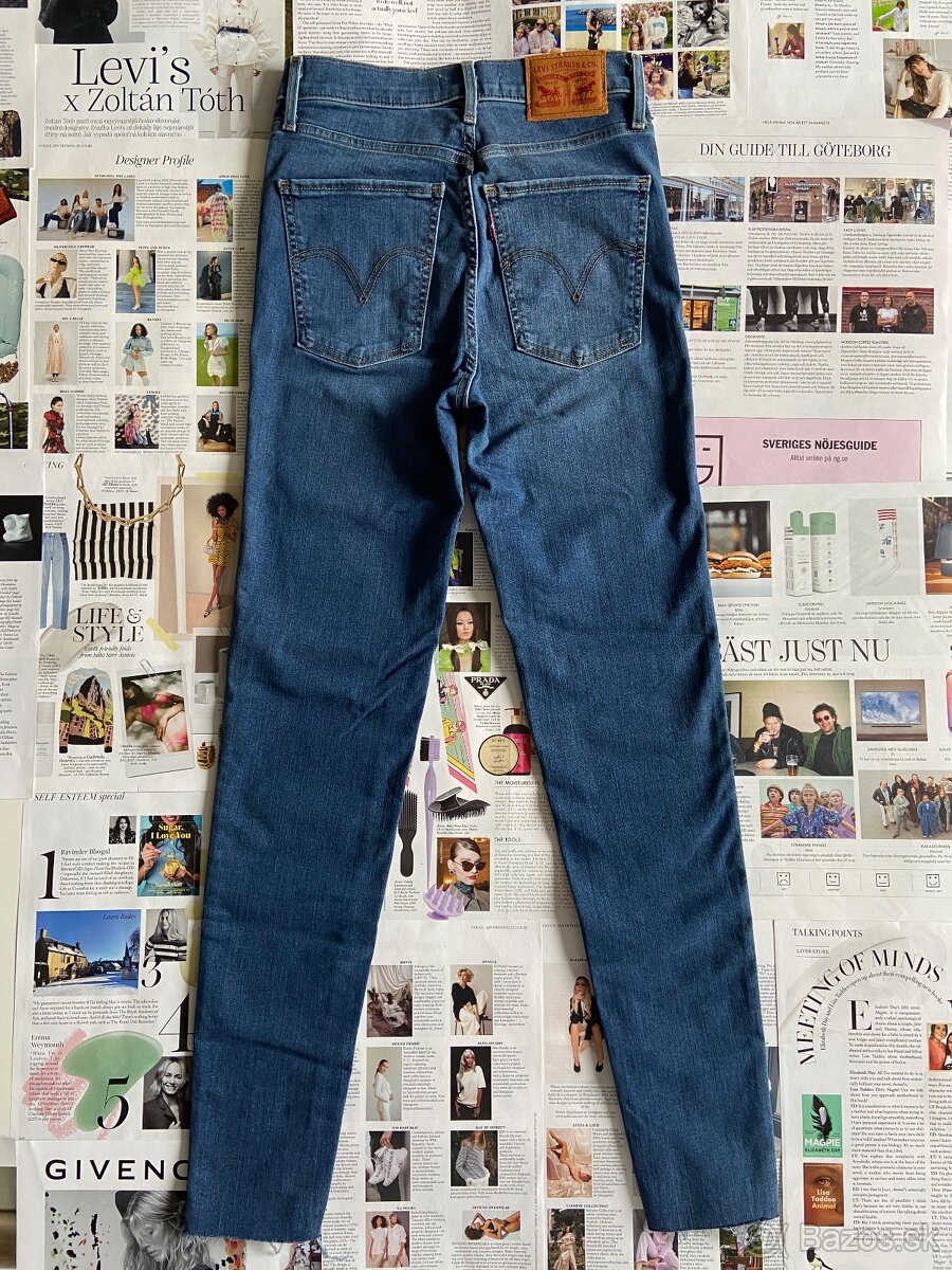 Levi’s Mile High Super Skinny W25 L30 džínsy XS Levis Levi - 3